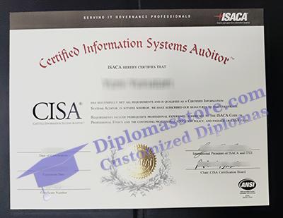 Certified Information Systems Auditor certificate, CISA certificate,