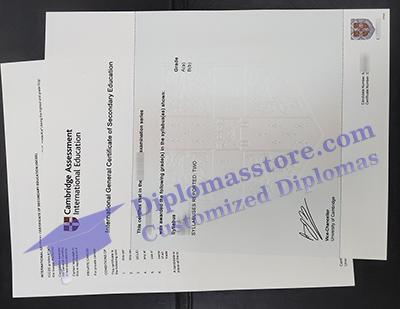 Cambridge IGCSE certificate