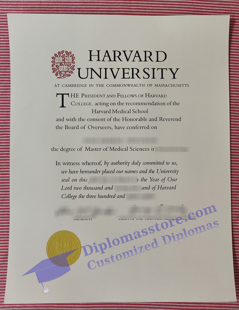Harvard University diploma
