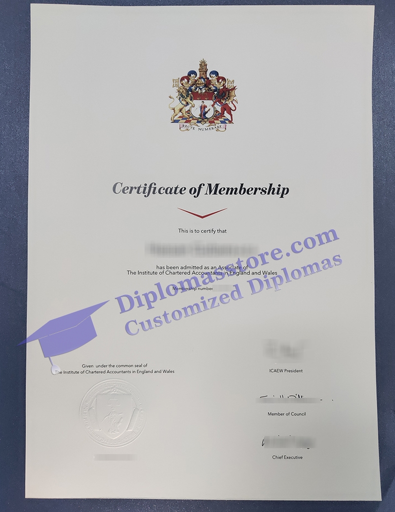 ICAEW certificate