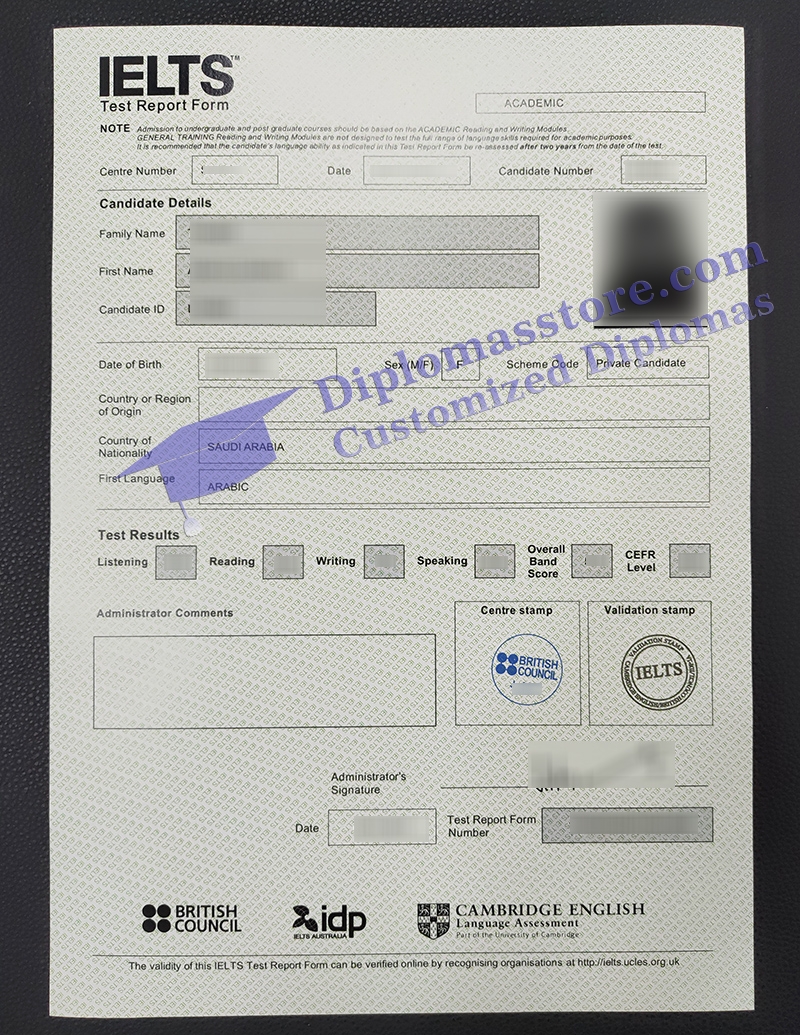 IELTS certificate