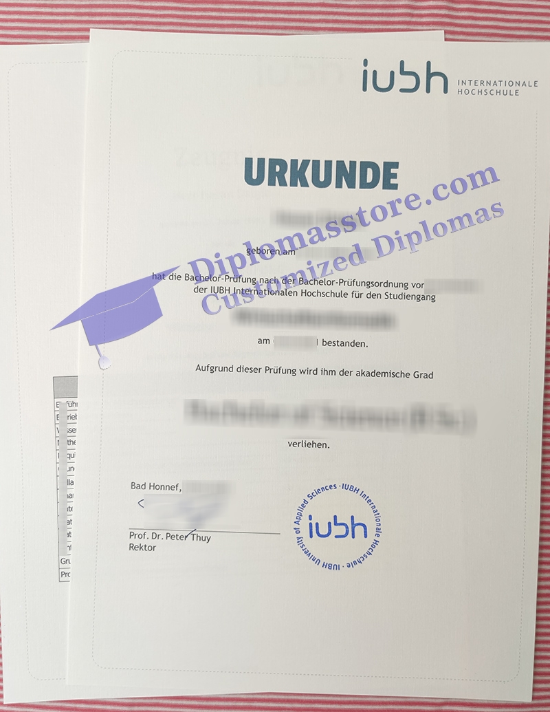 IUBH Internationale Hochschule urkunde