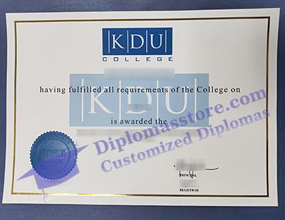 buy KDU College diploma