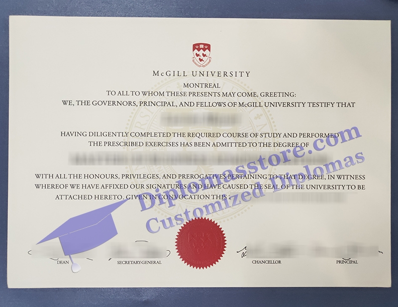 McGill University diploma