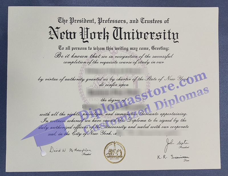 New York University diploma, NYU diploma,