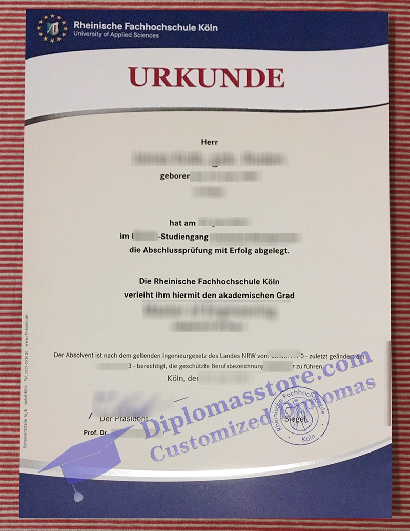 Rheinische Fachhochschule Köln urkunde