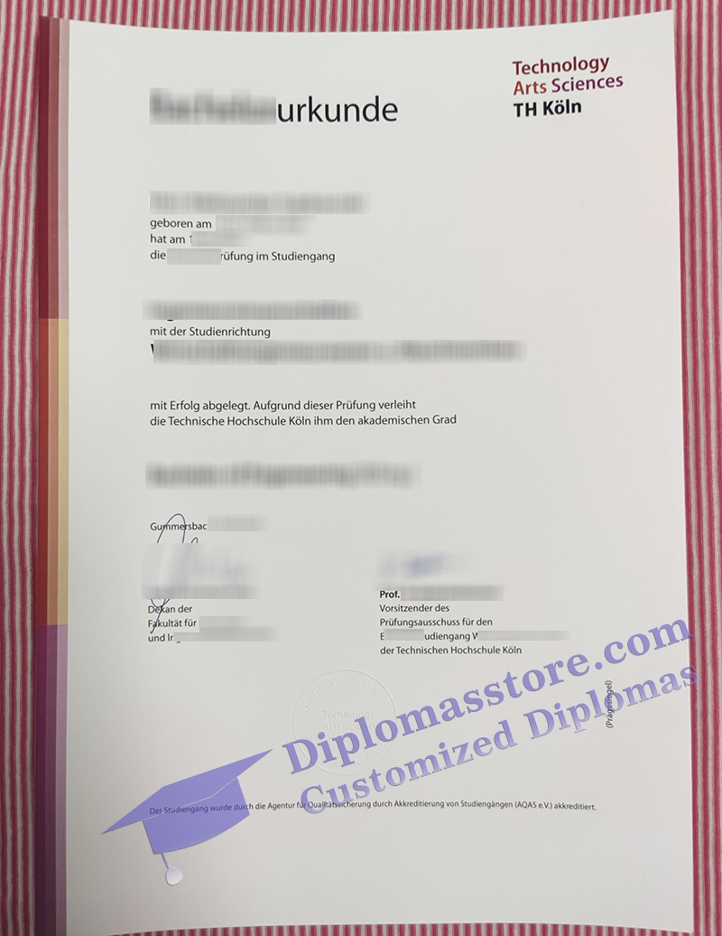 Technische Hochschule Köln urkunde