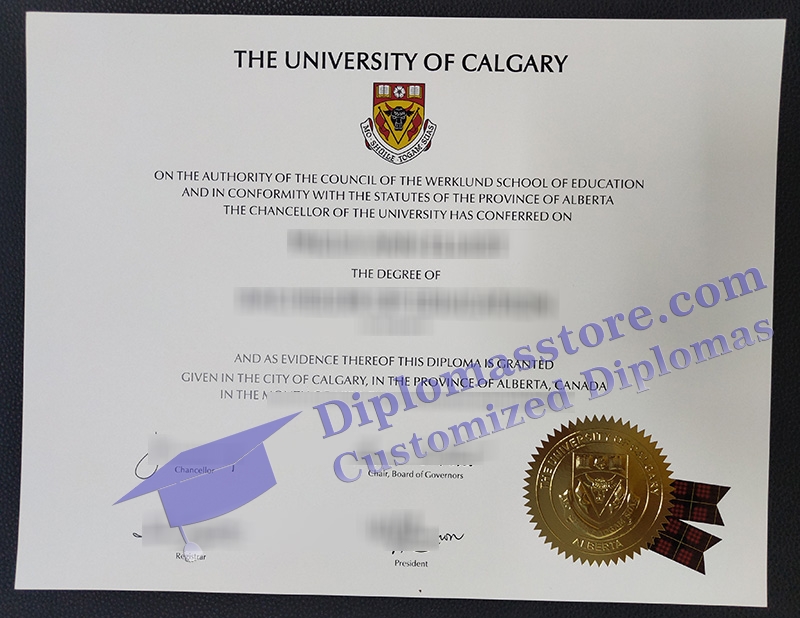 University of Calgary diploma, University of Calgary degree,