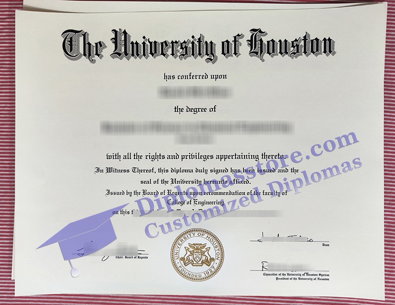 University of Houston diploma, University of Houston degree,