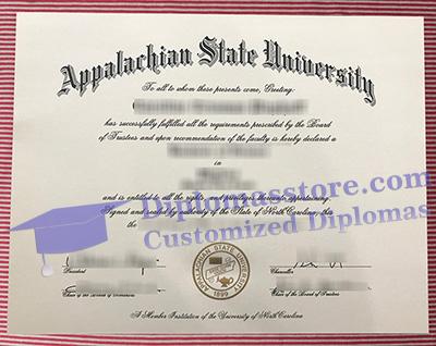 Appalachian State University diploma certificate