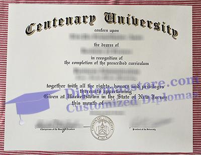 Centenary University diploma, Centenary University certificate,