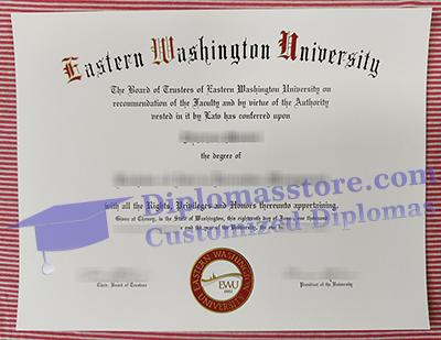 replica Eastern Washington University diploma