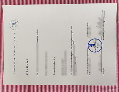Humboldt-Universität zu Berlin urkunde certificate