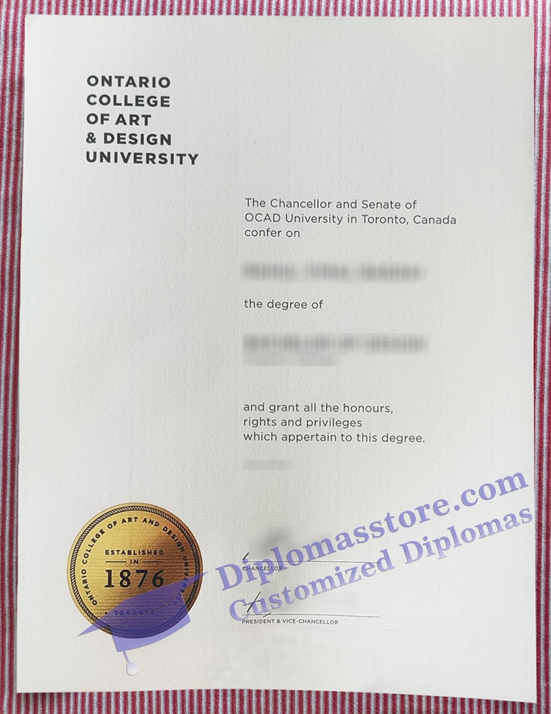 OCAD University diploma, Ontario College of Art and Design University degree,