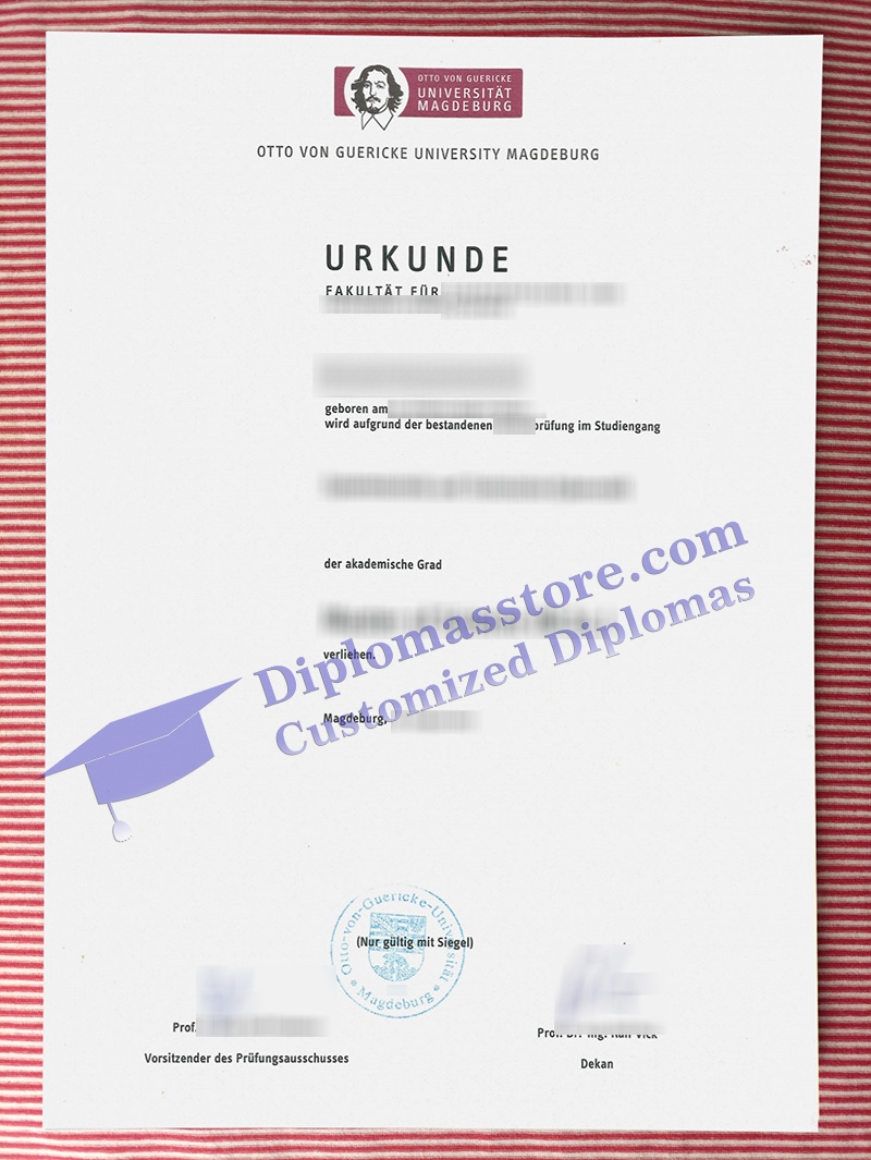 Universität Magdeburg urkunde, OvGU degree certificate,