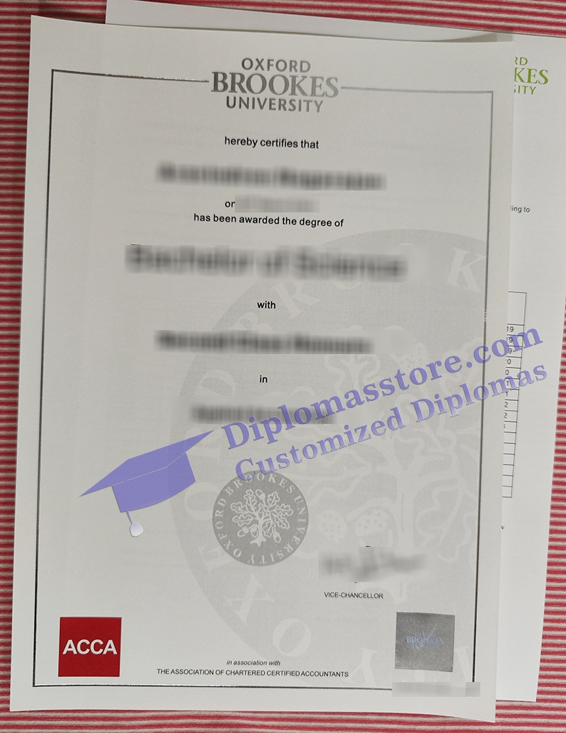 Oxford Brookes University degree, ACCA degree,