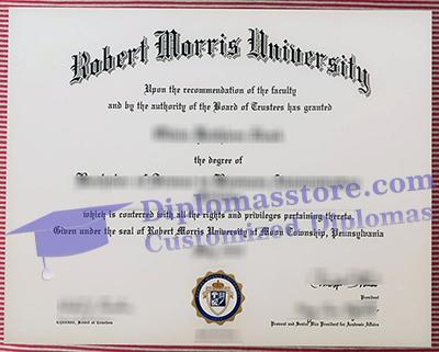 Robert Morris University diploma certificate