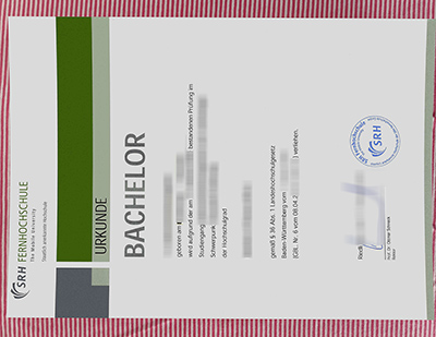SRH Fernhochschule urkunde certificate