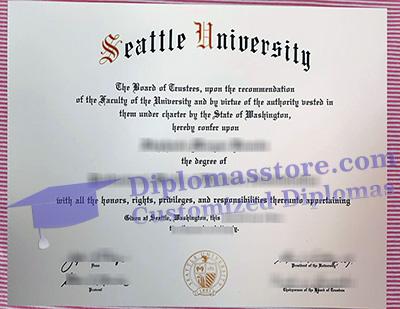 Seattle University diploma certificate