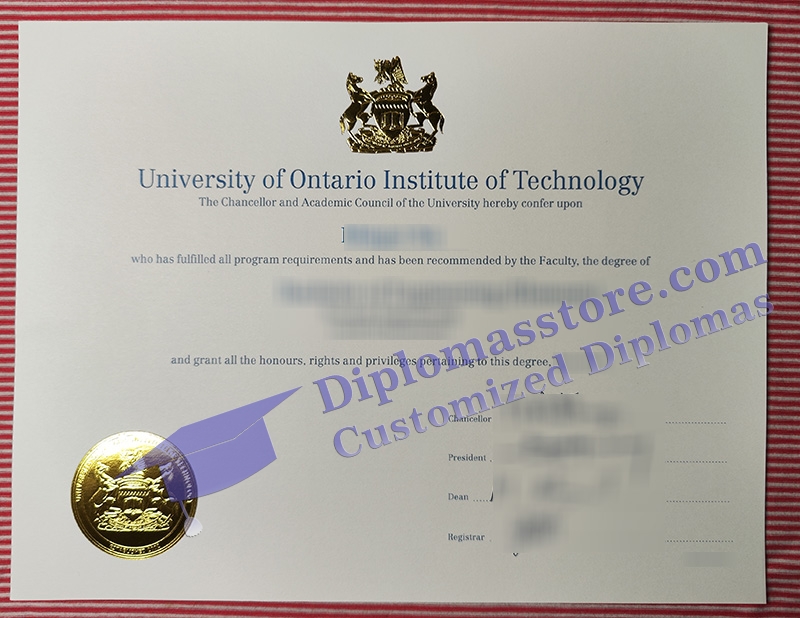 Ontario Tech University diploma, UOIT diploma certificate,