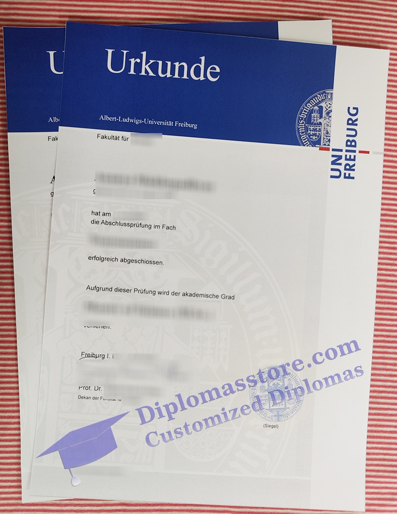 Universität Freiburg urkunde, Uni Freiburg diploma,
