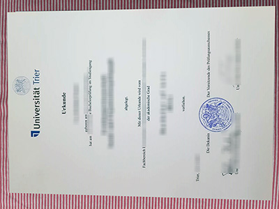 Universität Trier urkunde certificate