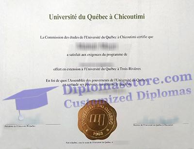 Université du Québec à Chicoutimi diploma, University of Québec at Chicoutimi certificate,