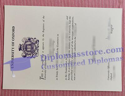 University of Oxford diploma old version