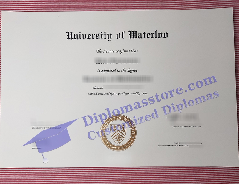 University of Waterloo diploma, University of Waterloo certificate,