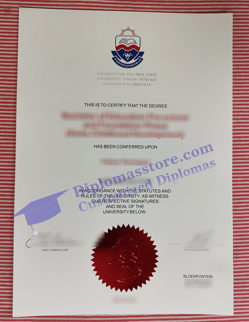 University of the Free State degree, UFS diploma,