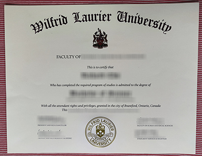 Wilfrid Laurier University diploma certificate