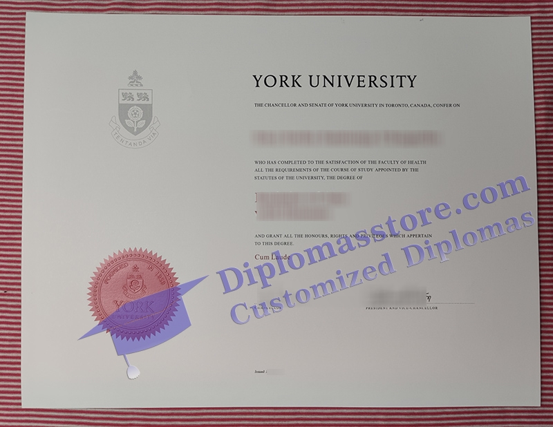 York University diploma, York University certificate,