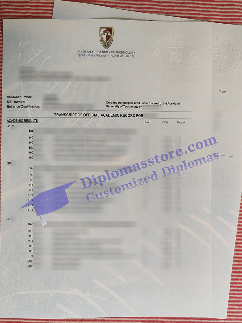 AUT transcript, buy Auckland University of Technology certificate,