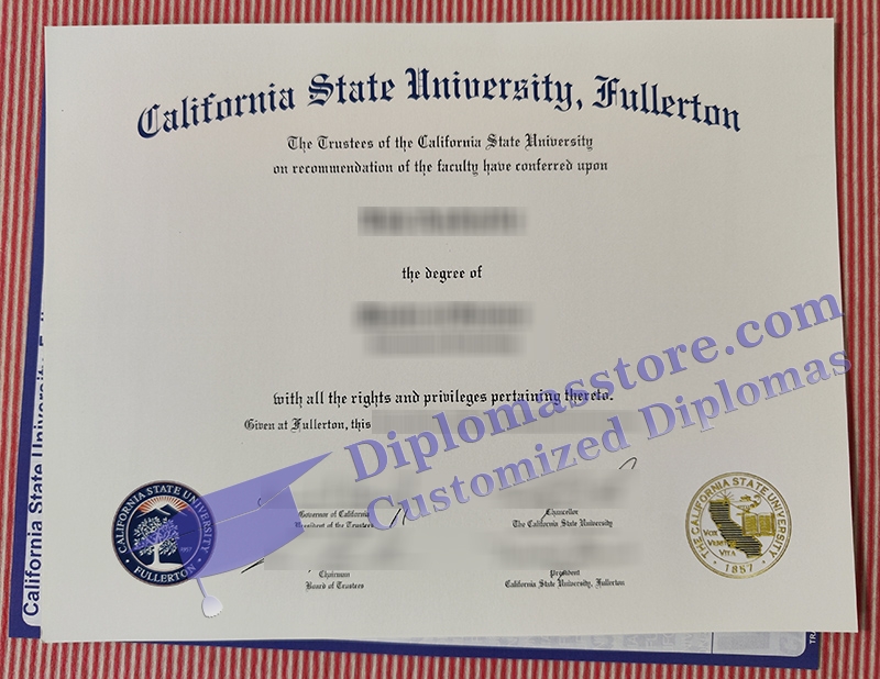 Cal State Fullerton degree, CSUF diploma,