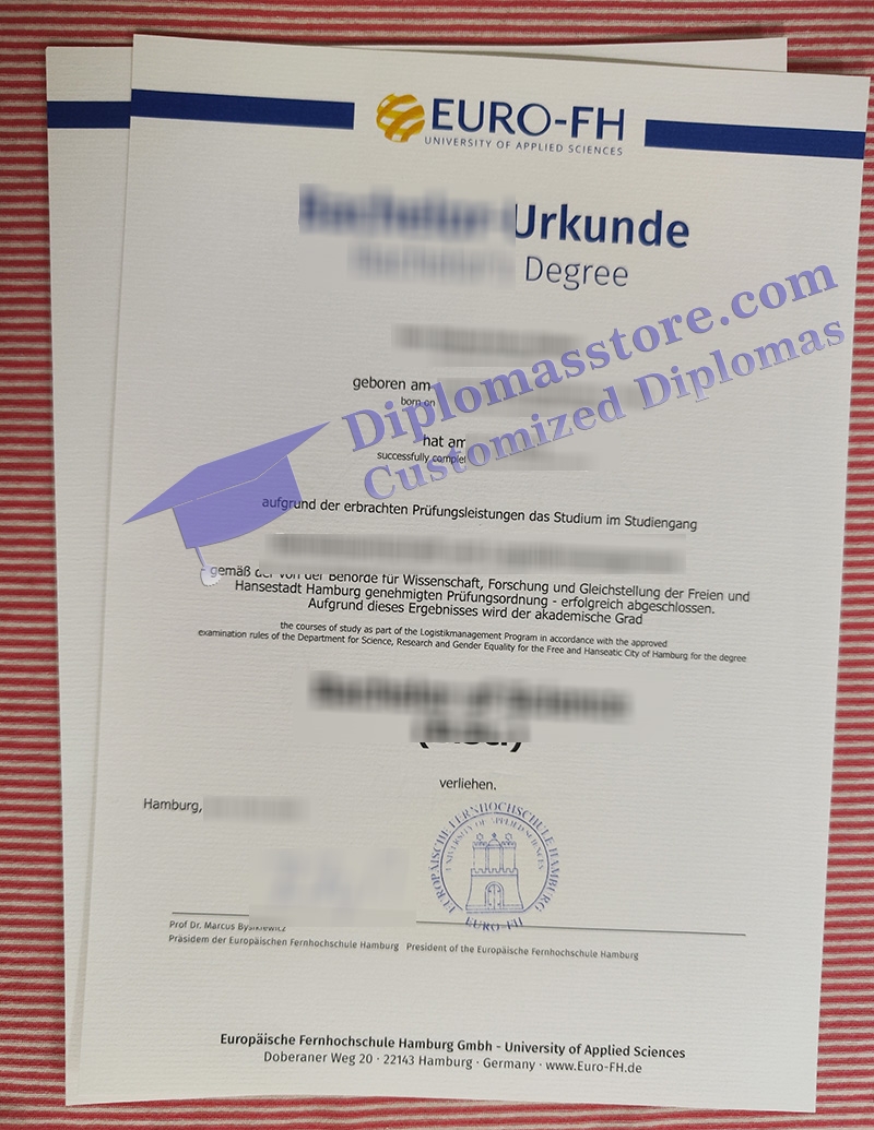 EURO-FH urkunde, EURO-FH degree,