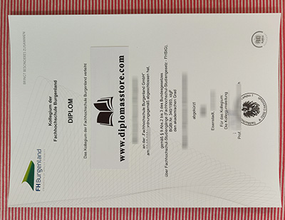 FH Burgenland diplom certificate