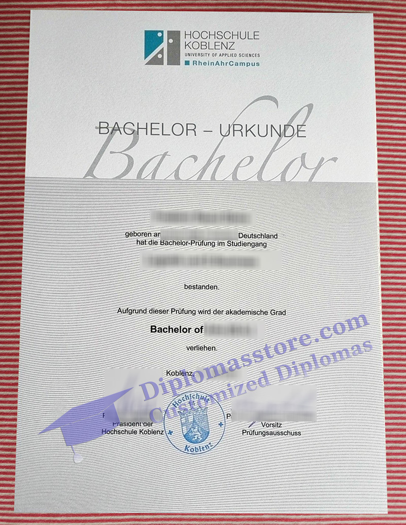 Hochschule Koblenz urkunde, Hochschule Koblenz degree,
