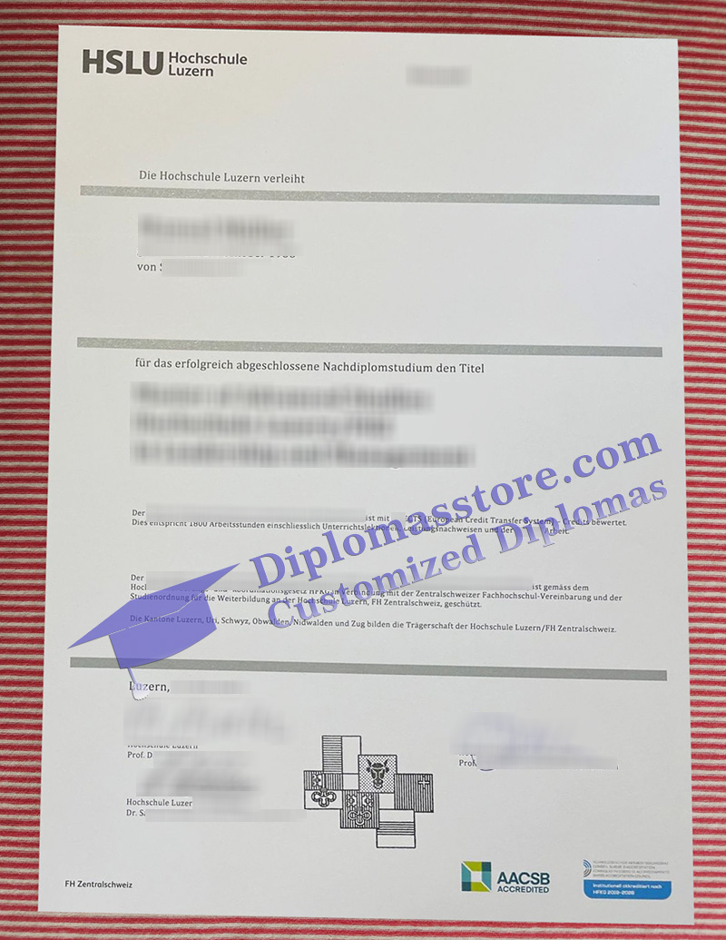 Hochschule Luzern degree, Hochschule Luzern diploma,