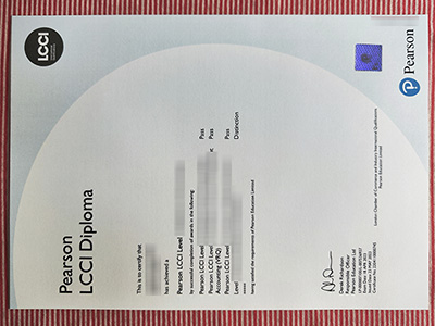 LCCI diploma certificate