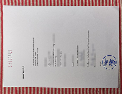 Universität Kassel urkunde certificate