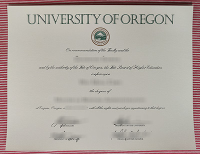 University of Oregon diploma certificate