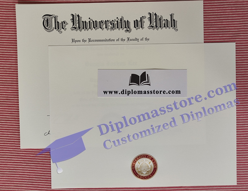University of Utah diploma, University of Utah certificate,