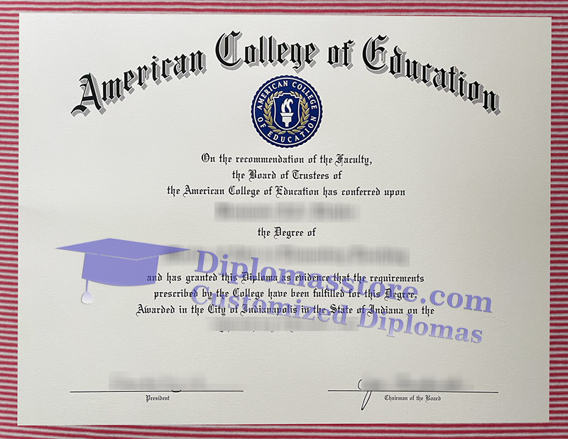 American College of Education diploma, American College of Education certificate,