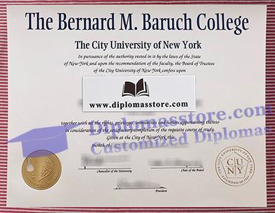 Baruch College certificate