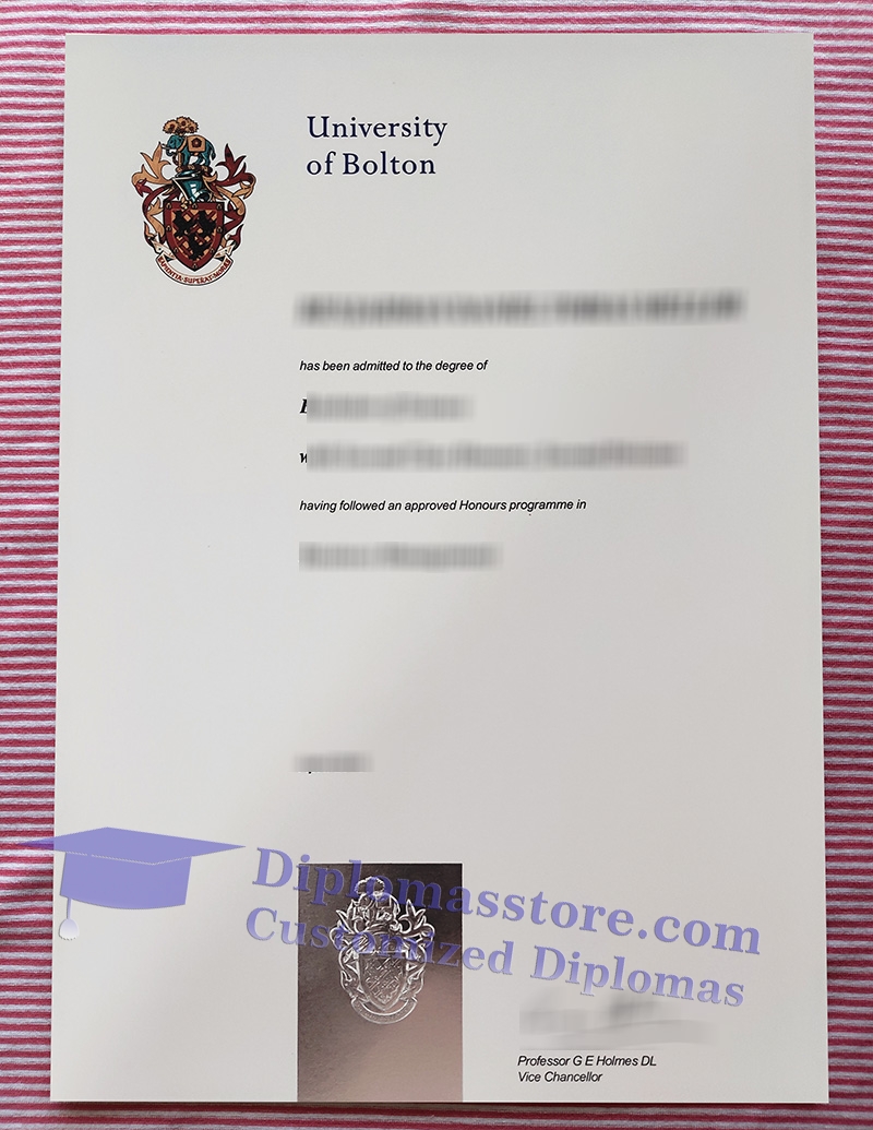 University of Bolton degree, University of Bolton certificate,