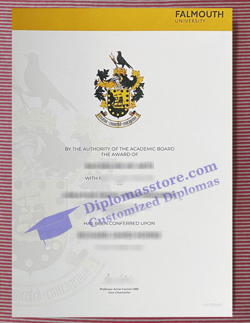 Falmouth University degree, Falmouth University certificate,