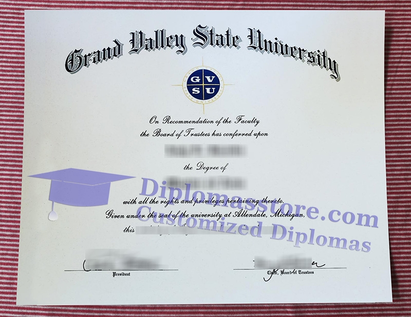 Grand Valley State University diploma, GVSU certificate,