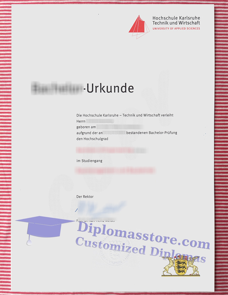 Hochschule Karlsruhe urkunde, Hochschule Karlsruhe degree,