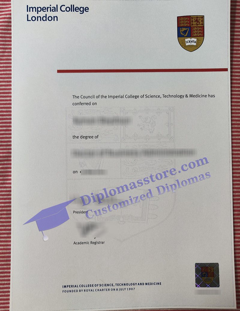 Imperial College London degree, Imperial College London certificate,