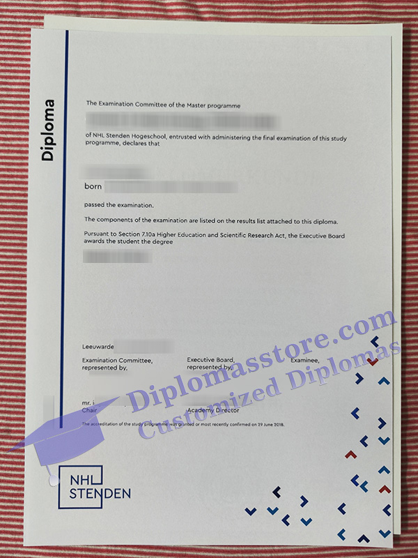 NHL Stenden diploma, NHL Stenden degree,